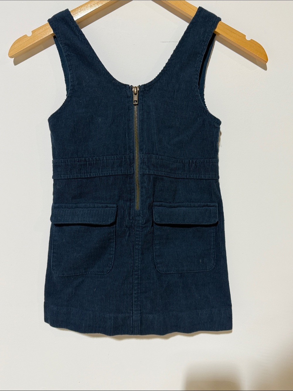 Art class girls Corduroy Zip-Front Pinafore Dress in Dark Navy size 4T